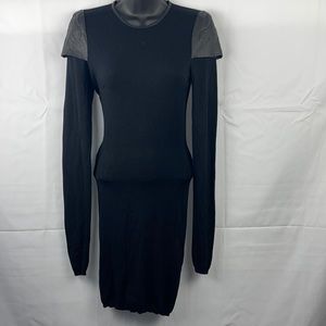Rudsak leather shoulder woman black dress Xsmall